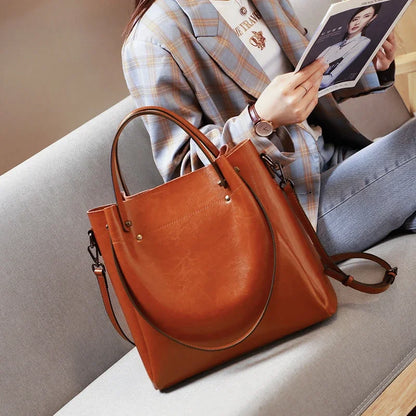 Women's Natural Cow Genuine Leather Handbags Female Natural Cowhide Crossbody Bag Ladies Multiple Large Capacity Shoulder Bags