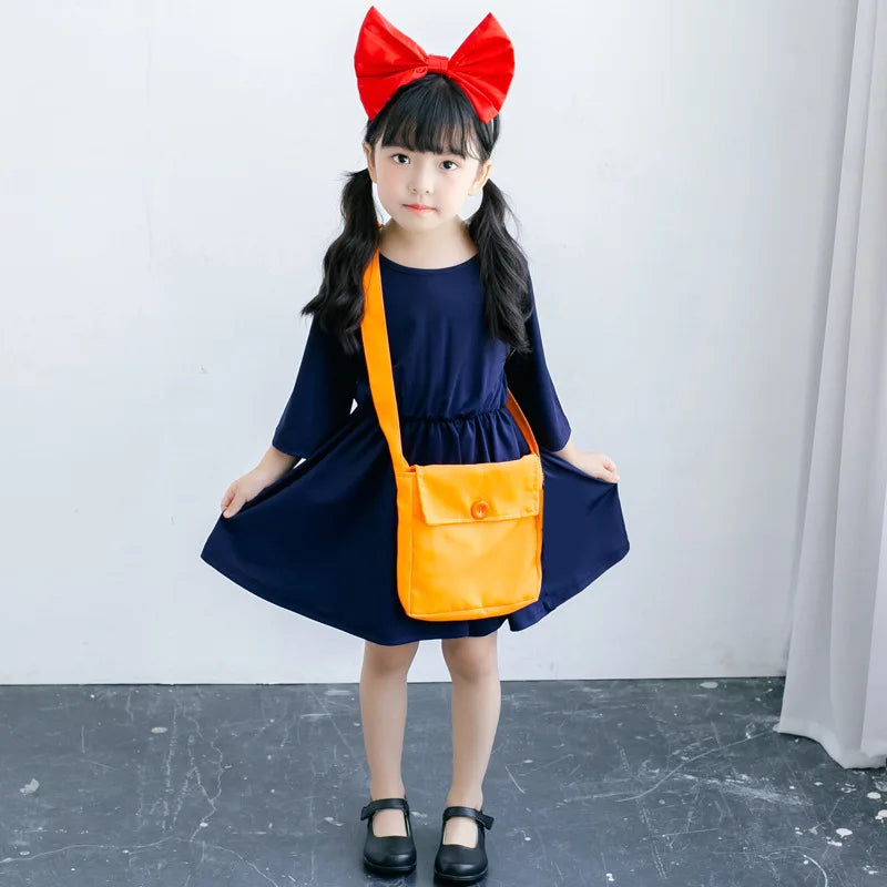 Halloween boy and girl costumes witch costumes Hayao Miyazaki Kiki costumes Halloween party role-playing costumes