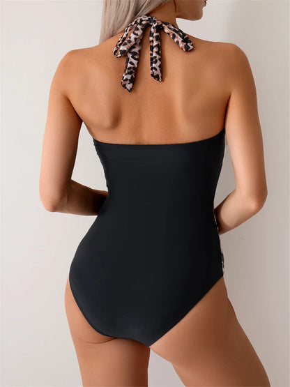 One Piece Solid Swimsuit Women 2026 Plain Ruched Swimwear Slim V Neck Bodysuit Female Bathers Bathing Swimming Swim Beach Summer