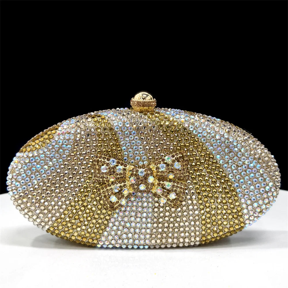 Fashion Women's Rhinestone Handle Bag Top Handle Sparkling Diamond 2025 Evening Wedding Handbag Shoulder Bag