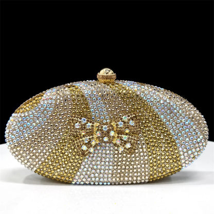 Fashion Women's Rhinestone Handle Bag Top Handle Sparkling Diamond 2025 Evening Wedding Handbag Shoulder Bag