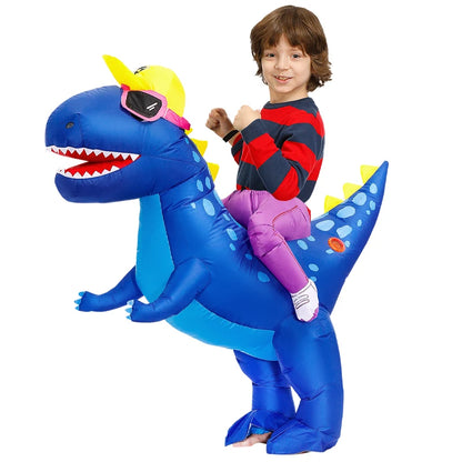 Kids Child Dinosaur Inflatable Costume Unicorn Dress Suits Anime Purim Halloween Party Cosplay Costumes for Boys Girls