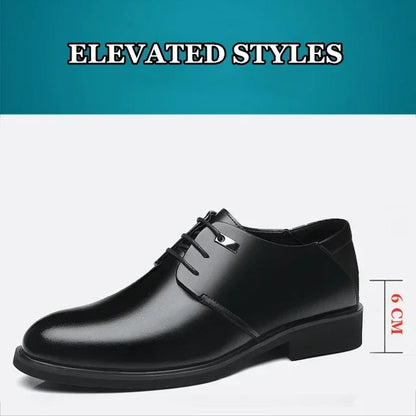 Height Increasing Shoes Man Hollow Breathable Taller Elevator Shoes 6CM Invisible Insole for Daily Men Heighten Wedding Shoes