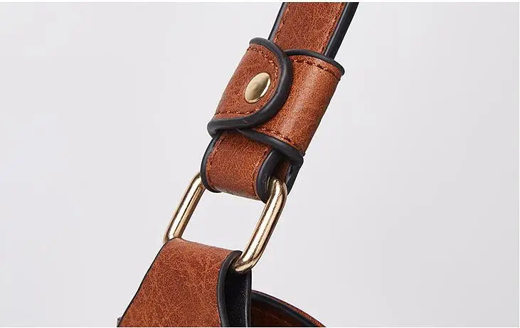 Hobo Bag Leather Women Handbags Female Leisure Shoulder Bags Fashion Purses Vintage Bolsas Large Capacity Tote Bag