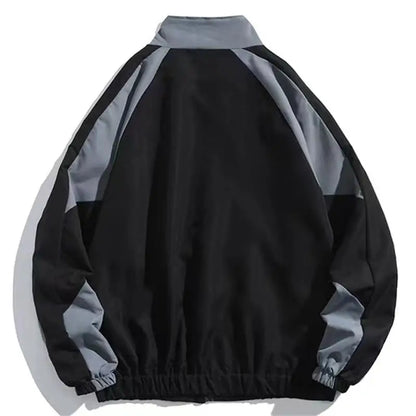 Reflective Striped Men's Jacket 2026 Hip Hop Streetwear Coats Zipper Up Jacket Windbreaker Harajuku Thin Coats Sports Black Blue