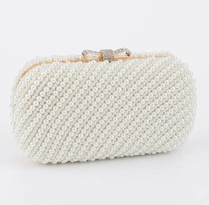 Pearl Clutch Bags Women Purse Ladies white Hand Bags Evening Bags for Party Wedding black Shoulder Bag Bolsa Feminina
