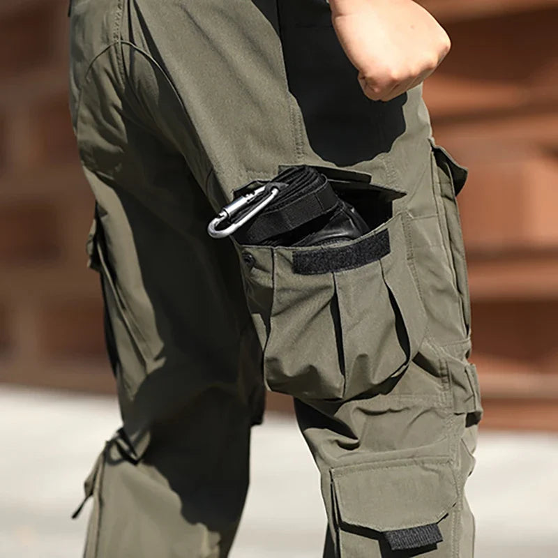Outdoor Waterproof Work Pants Men Field Combat Tactical Trousers Spring Autumn Wear-Resistant Multi-pocket Training Cargo Pants
