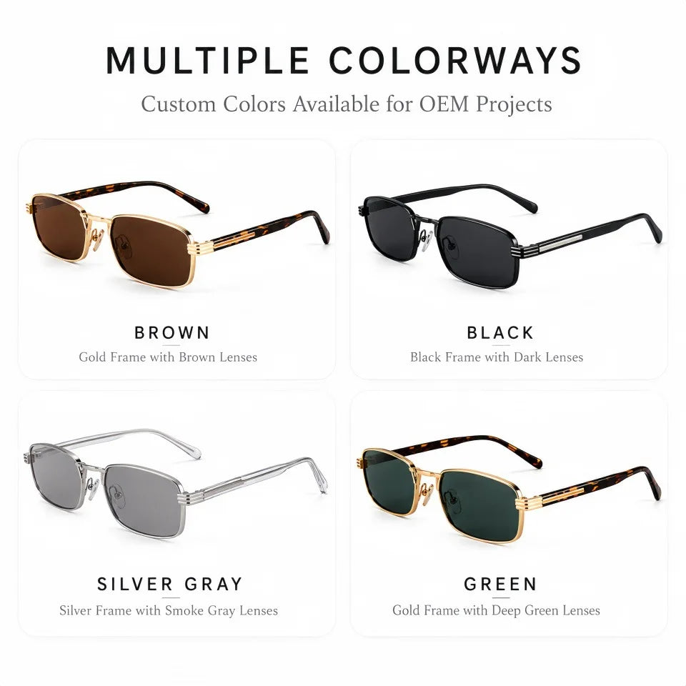 Small Square Top Quality Titanium Acetate Women Sunglasses Luxur Brand Designer Personality Retro Outdoor Men Sun Glasses UV400