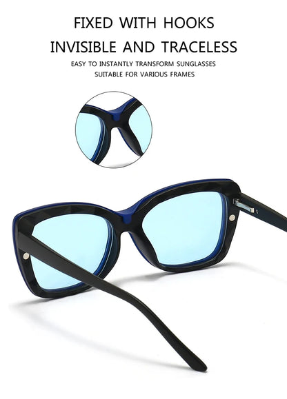 Cycling Polarized Sunglasses 6 In 1 Sets TR90 Anti-Glare Men Magnet Sunshade High Quality Colorful Clip On Sun Glasses UV400