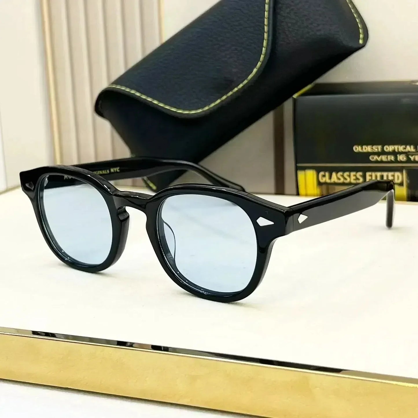 Authentic Johnny Depp LEMTOSH UV400 Driving Anti-Glare Men Women Sun Glasses Popular Square Acetate Frames Male Couple Eyewear