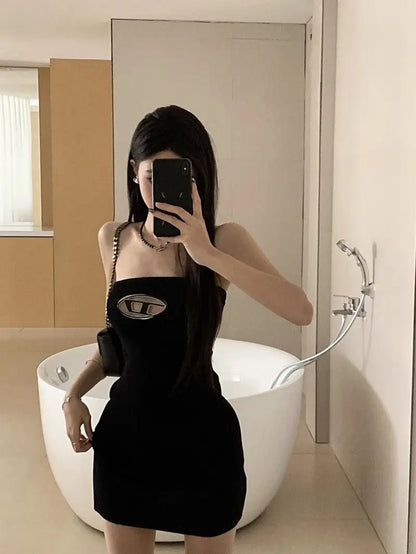 2026 Summer Fashion New Women's Elegant Design Bag Hip Dress Hollow Design Sleeveless Street Hot Girl Strapless Dress