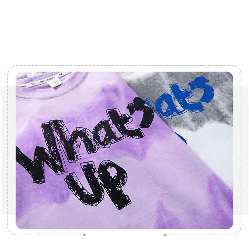 Loose Outfits Children Streetwear what's up 2024 New Boy Summer Quick dry Suit Short Sleeve TShirt + Shorts Two piece Sports Set
