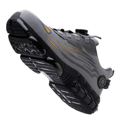Rotating Button Safety Shoes Men Anti-smash Anti-puncture Work Shoes Fashion Men Safety Sport Shoes Security Protective BootsMen