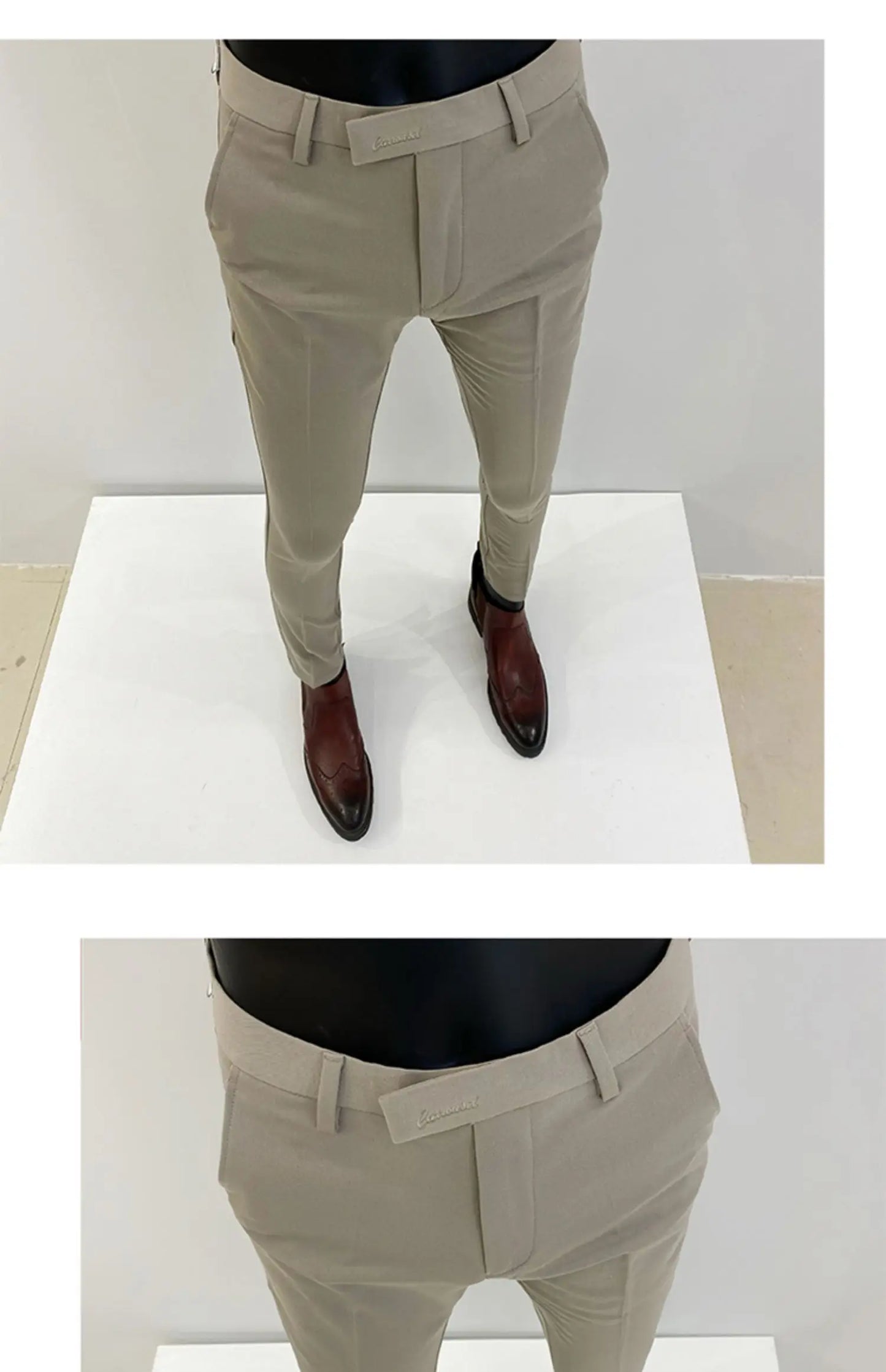 2025 Spring and Summer New Men's Casual Business Dress Pants Fashion Social Solid Wedding Party Suit Pants Slim Fit Suit Pants