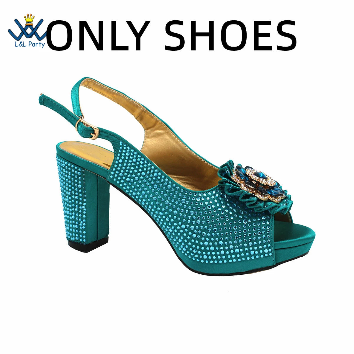 2022 Sweet  Special Design Women Crystal Style African Ladies Party Shoes Matching Bag in Magenta Color
