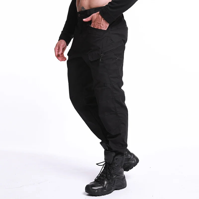 Men New Tactical Pants Multiple Pockets Waterproof Abrasion Resistant Cargo Trousers Outdoors Hiking Climbing Training Pant