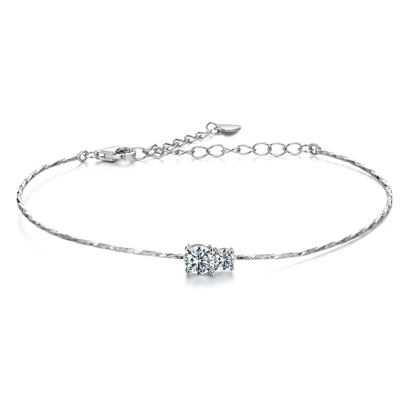 Sparkling Moissanite Starlight Bracelet Adjustable Strand Bracelet for Women Engagement Birthday Gift Fine Jewelry MSB024