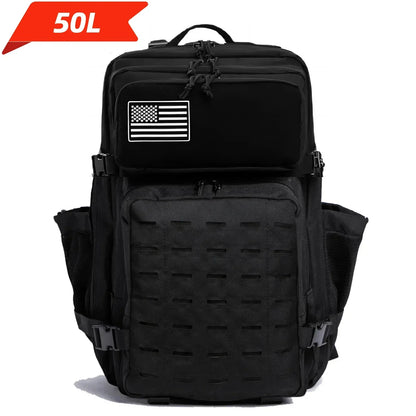 25L/50L Tactical Backpack Bag Hunting MOLLE Backpack GYM For Men EDC Outdoor Hiking Rucksack Witch 2 Bottle Holders