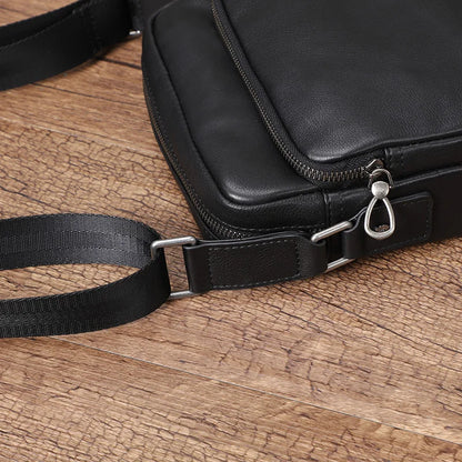 Natural Genuine Leather Men Bag Flap Soft Leather Shoulder Bags Small Male Crossbody Bag First Layer Cowhide Messnger Bags