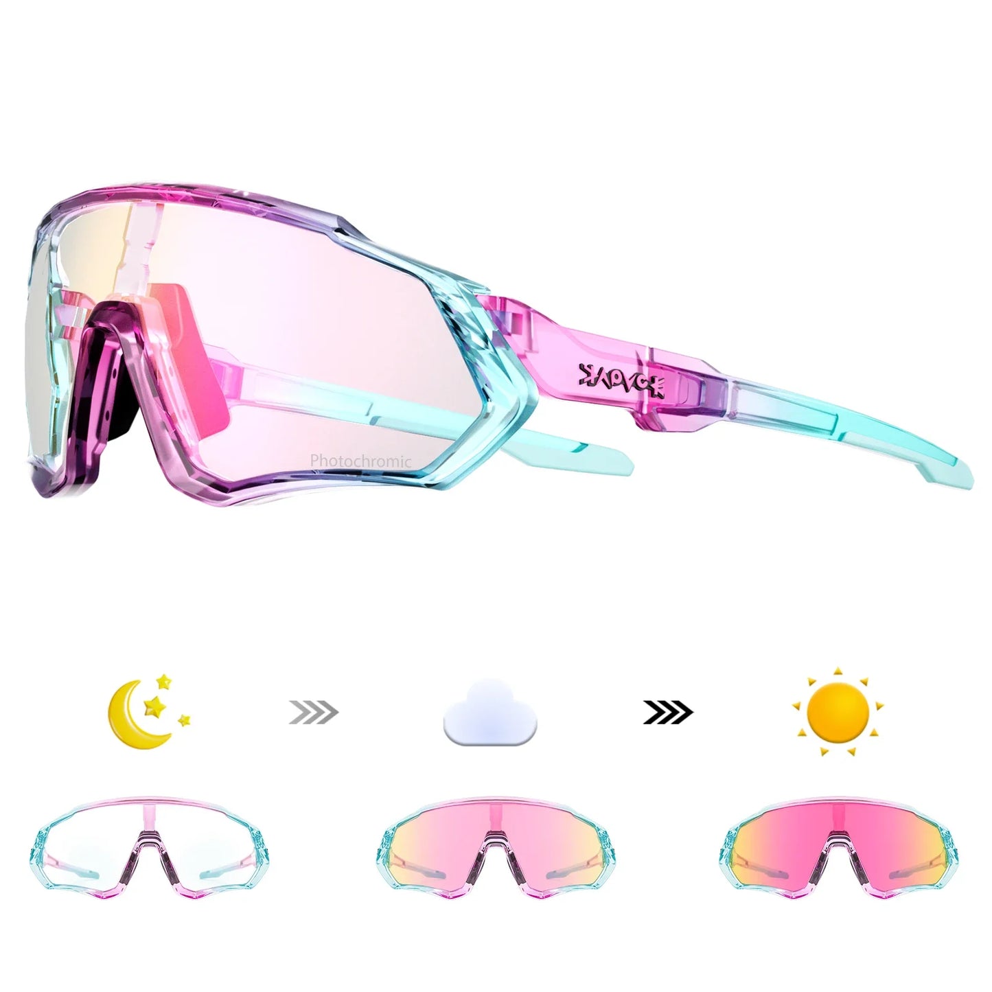 Photochromic Cycling Sunglasses Men Women Road Mtb Mountain Bike Bicycle Glasses Cycling Glasses Sport Running Eyewear