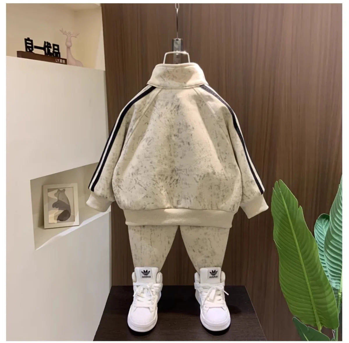 Children's Thick Clothing Boys Casual Set 2026 New Boys Long Sleeved Zipper Spring Autumn Cotton Kid Boy 2pcs Set Kids Outfits