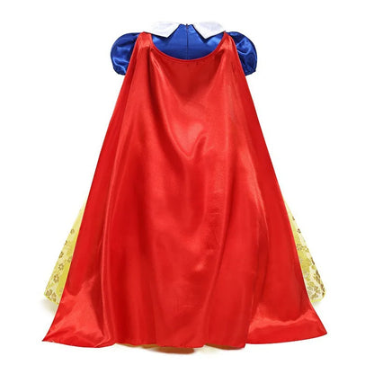 Girls Snow White Princess Dress Mesh Clothes Vestidos Kids Christmas Halloween Carnival Cosplay Costume