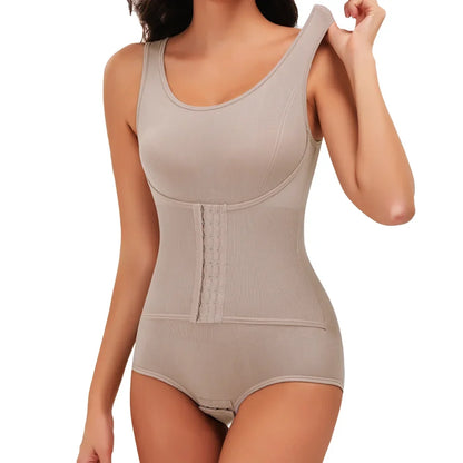 Women Bodysuit Shapewear with Hooks Belts Tummy Control Fajas Body Shaper Waist Trainer Belly Slimming Cincher Corset Tops