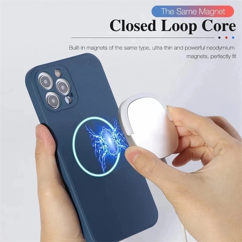 Original Liquid Silicone Case For iPhone 14 13 12 11 Pro Max For MagSafe Magnetic Wireless Charging 8 Plus XR XS Max X SE Cover