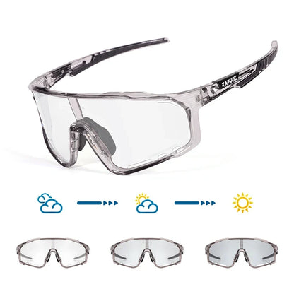Color Photochromic Cycling Glasses MTB Sunglasses for Men Women Sport Speed Mountain Bike Bicycle Cycl Eyewear Goggle