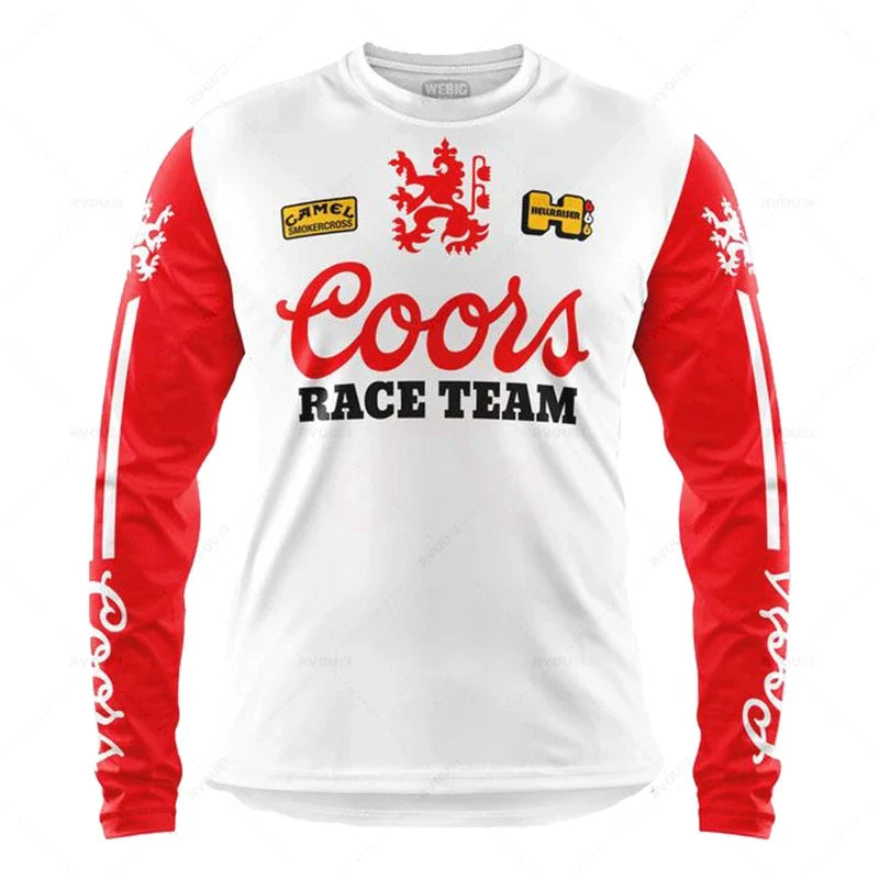 Camping Motorcycle Mountain Bike Team Downhill MTB Jersey Offroad Bicycle Locomotive Shirt Cross Country Fishing Hunting Clothes