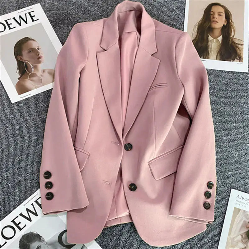 New Spring Suit 2025 Suit Jacket for Women with Small Temperament and High-end Feel Loose Casual Chic Elegant Fashion Coat Top
