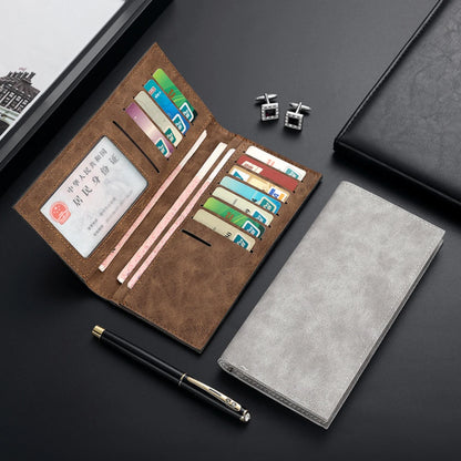 Vintage Long Section Soft PU Wallet For Men Bags Slim Purse Male Simple Purses Casual Business Money Coin Credit Cards Holders