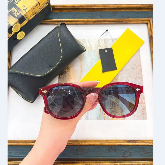 Authentic Johnny Depp LEMTOSH Fashion Top Quality Acetate Frames Men Women Sun Glasses Casual Square Vintage Male Couple Eyewear