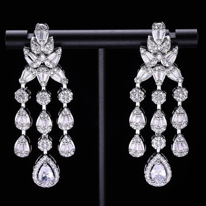 2023 New Dubai Nigeria Africa 4-piece Set Women's Cubic zirconia Jewelry Set Bridal Wedding Party Luxury CZ Crystal Jewelry Set