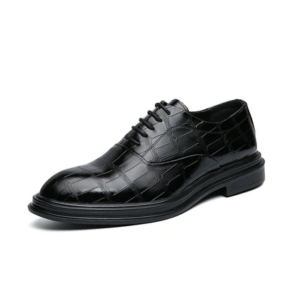 Men's Pointed Oxford Dress Shoes Leather Casual Office Wedding Shoes Gentleman Luxury High Quality 2026 Fashion