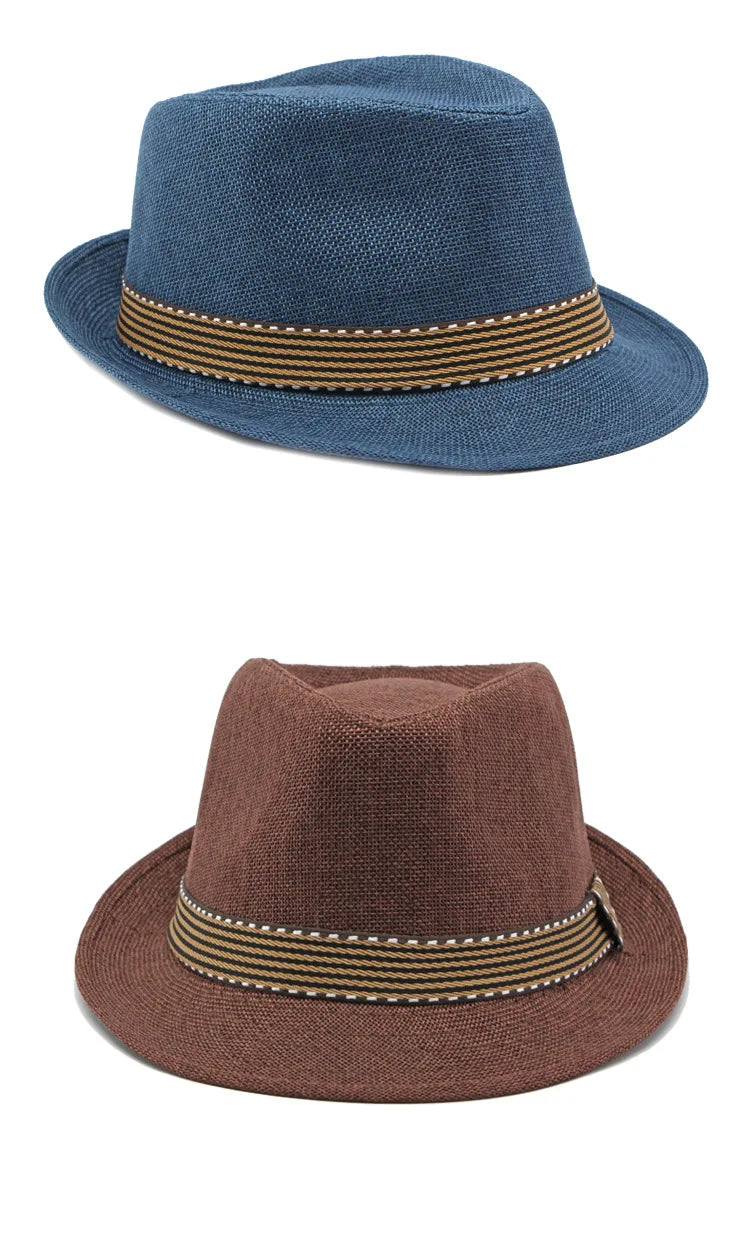 Middle-aged and Elderly MenHats Retro Jazz Hats Fashion Beach Hats Sun Visor Hat Women in Summer.