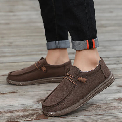 Plus Size Men's Solid Color Breathable Slip On Classic Loafer Shoes Comfy Casual Durable Lightweight Walking Shoes