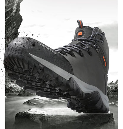 Hiking shoes Men's waterproof hunting Boots Tactical Desert Combat Ankle trekking Boots Male Women warm Leather Sneakers