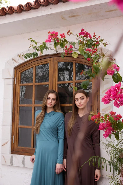 AS SS26 Flowy elegance wrap Maxi dress lightweight fabric flattering dressy woman clothes