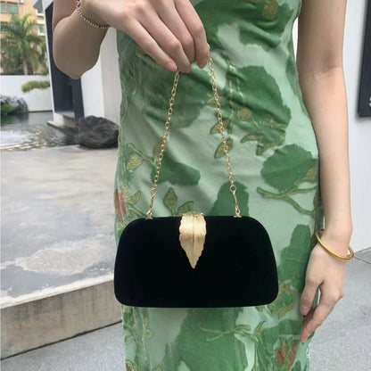 New Velvet Evening Bag Sparkling Diamond Women's Bag Suede High-Quality Texture Party Gathering Evening Bag