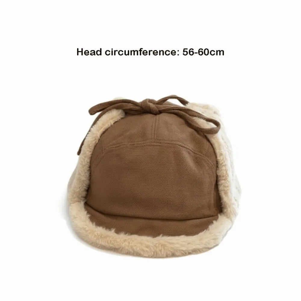 Trendy Faux Fur Winter Hat Thick Warm Faux Fur Hat Lamb Wool Bomber Hat Winter Season for Men and Women