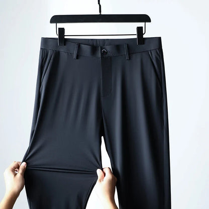 High Elastic Ultra-thin Casual Pants Men's Quick-drying Comfortable Soft Business Korean Spring Summer Trousers Brand Clothes