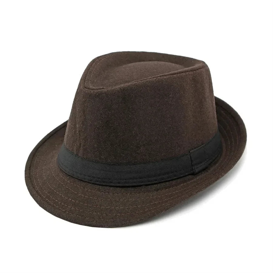 Spring Summer Wool Wedding Hat for Mid-Aged Men Couple Fashion Autumn Winter Party Plaid Luxury Design Jazz Hat Fedora Hat Women
