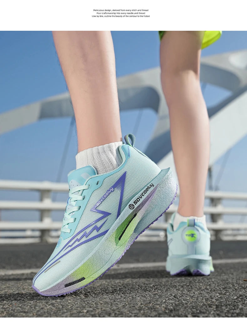 Running Shoes Carbon Board Profession Marathon Men Sports Breathable Lightweight Women's Comfortable Athletic Nonskid Sneakers