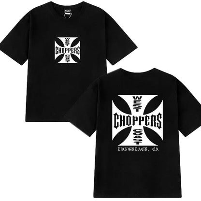 New in Summer Fashion Y2k T Shirts Men Women West Coast Choppers Print short sleeve T-shirt Unisex Casual 100% Cotton clothing