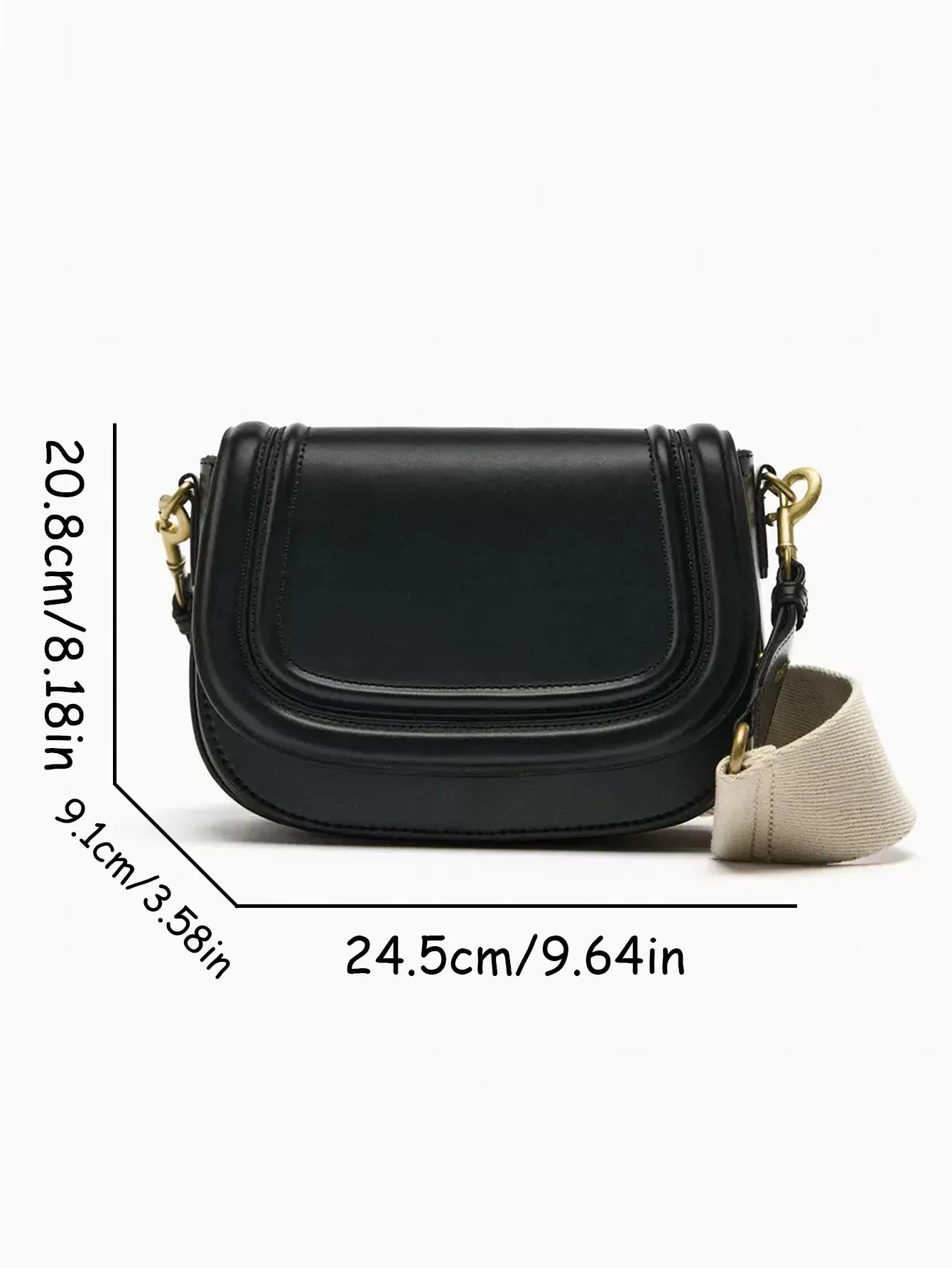 Saddle bag, shoulder bag, popular foreign trade bag, 2024 new wide shoulder strap, diagonal cross armpit, cross-border wholesale
