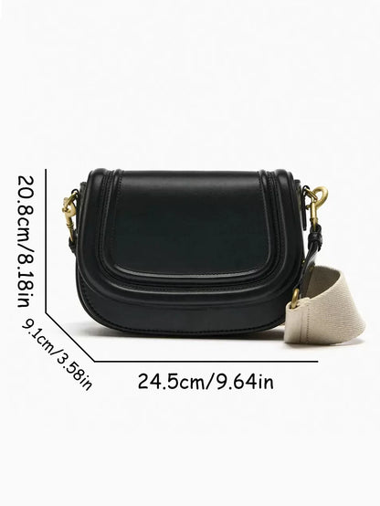 Saddle bag, shoulder bag, popular foreign trade bag, 2024 new wide shoulder strap, diagonal cross armpit, cross-border wholesale