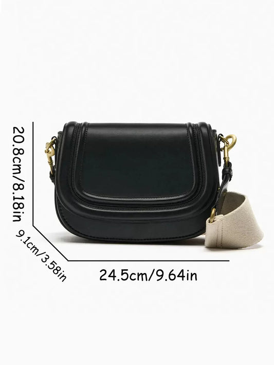 Saddle bag, shoulder bag, popular foreign trade bag, 2024 new wide shoulder strap, diagonal cross armpit, cross-border wholesale