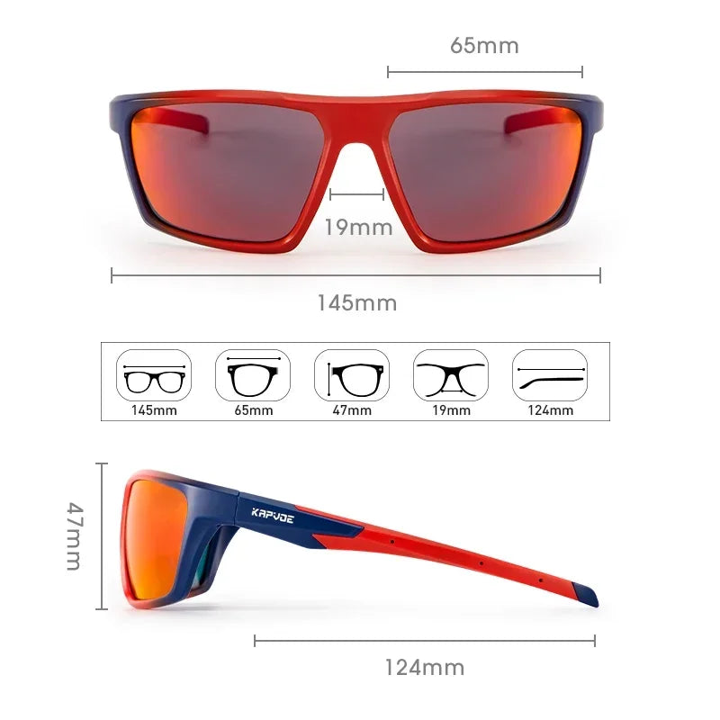 Men Fashion Polarized Sunglasses Cycling Glasses UV400 Eyewear for Men Women Driving Climbing Outdoor Sports Sunglasses