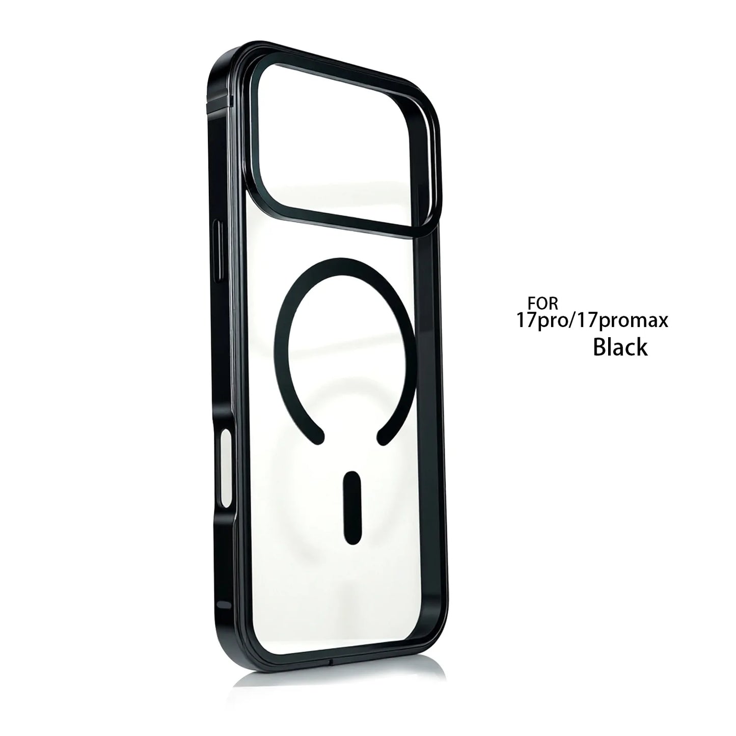 High End Metal Frame Phone Case, For IPhone 17 Pro 17 Promax Magsafe Magnetic Charging HD Backplate Phone Protection Cases